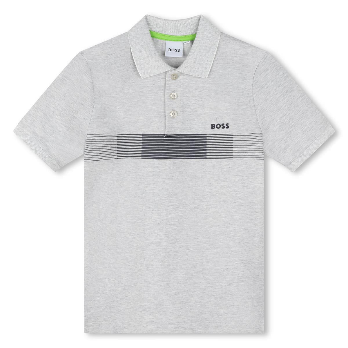 男童灰色棉Polo衫