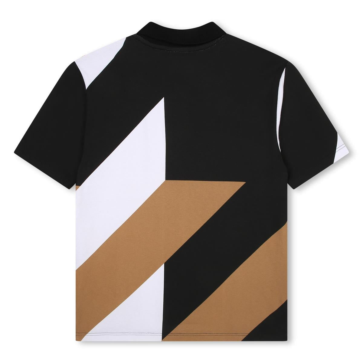 男童黑色棉Polo衫