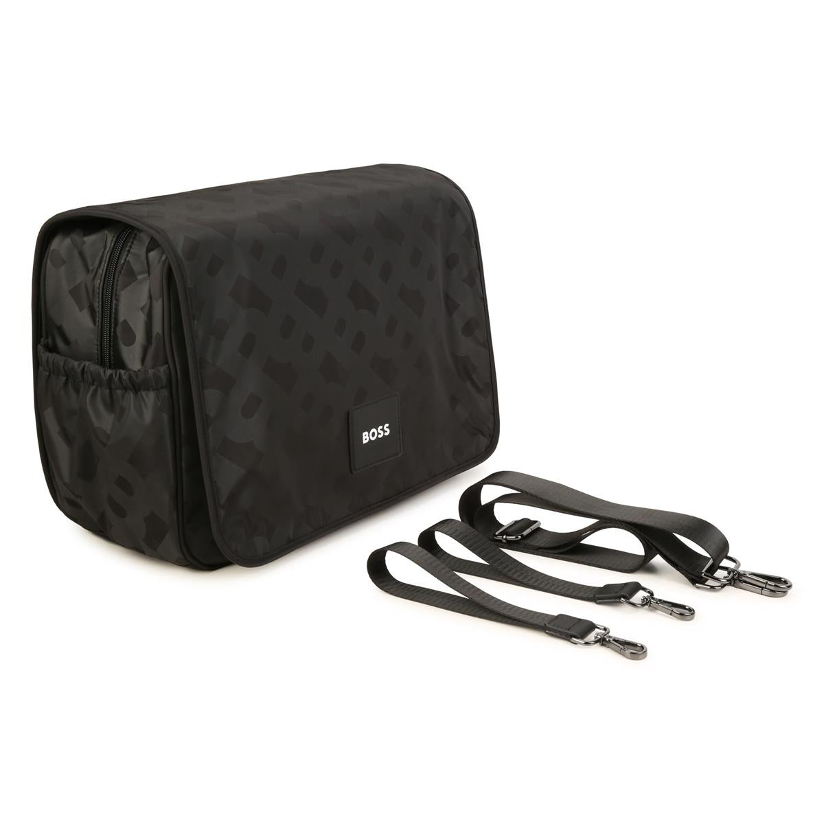 儿童黑色Logo手提包(37x26x14cm)