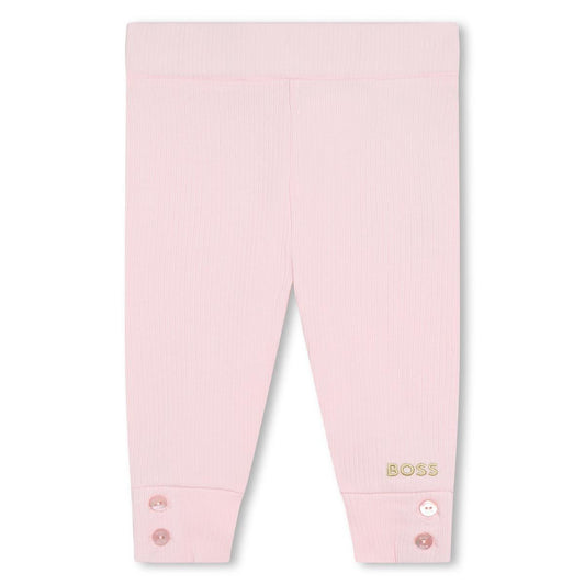 女婴粉色打底裤