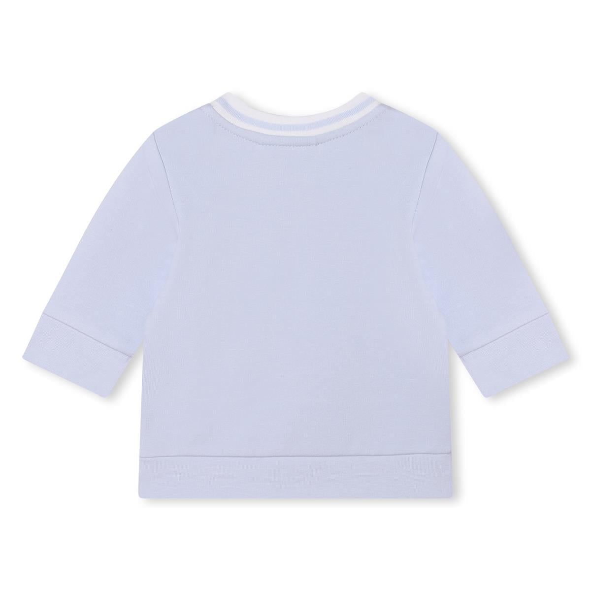 男婴浅蓝色Logo棉卫衣