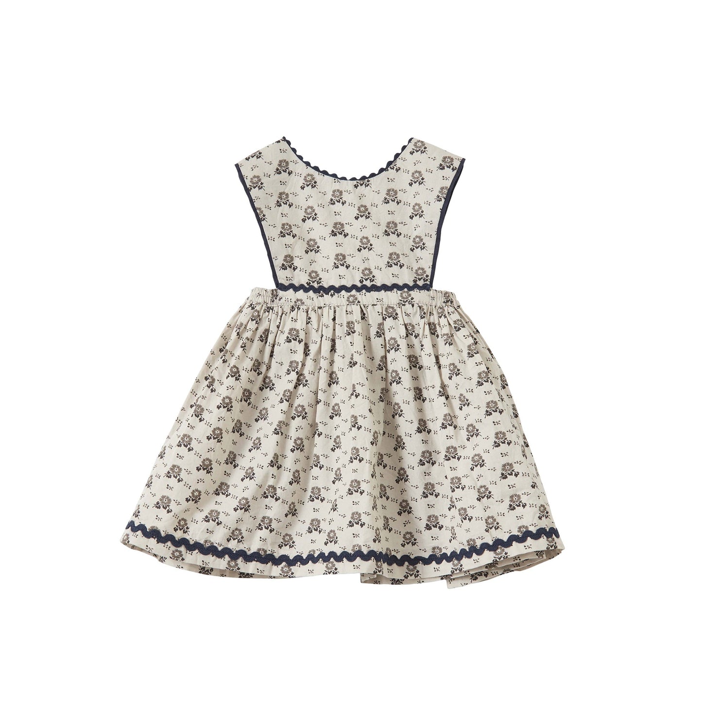 女婴白色碎花棉连衣裙