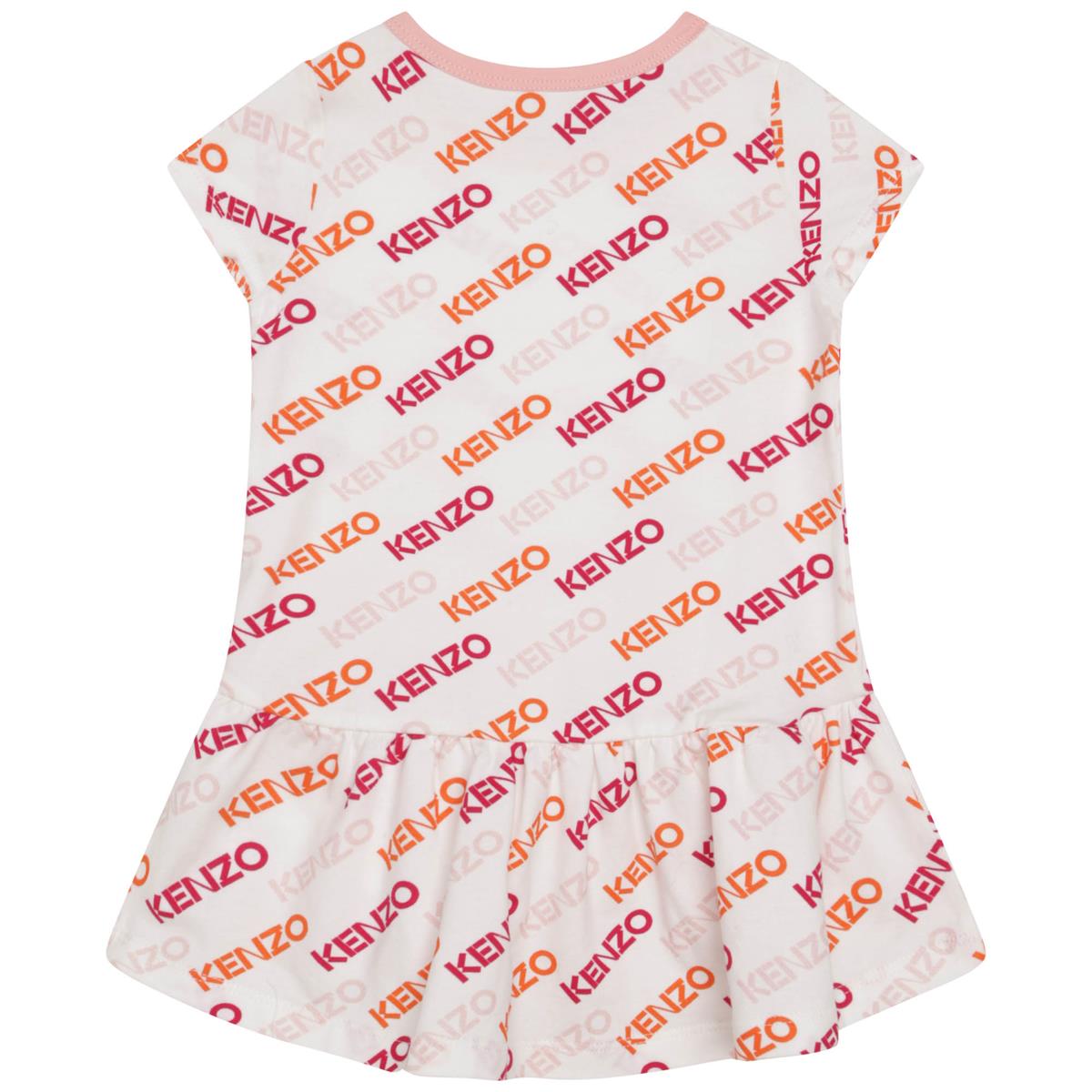 女婴白色Logo连衣裙