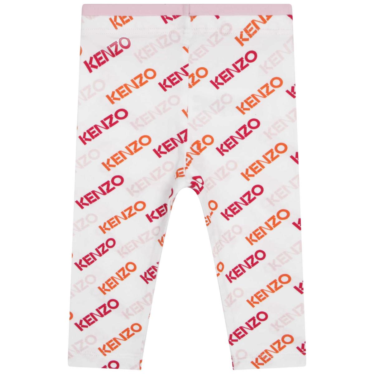 女婴白色Logo打底裤