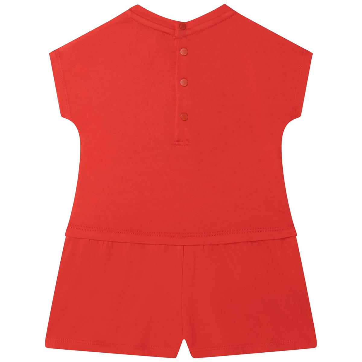 婴儿红色Logo连体衣