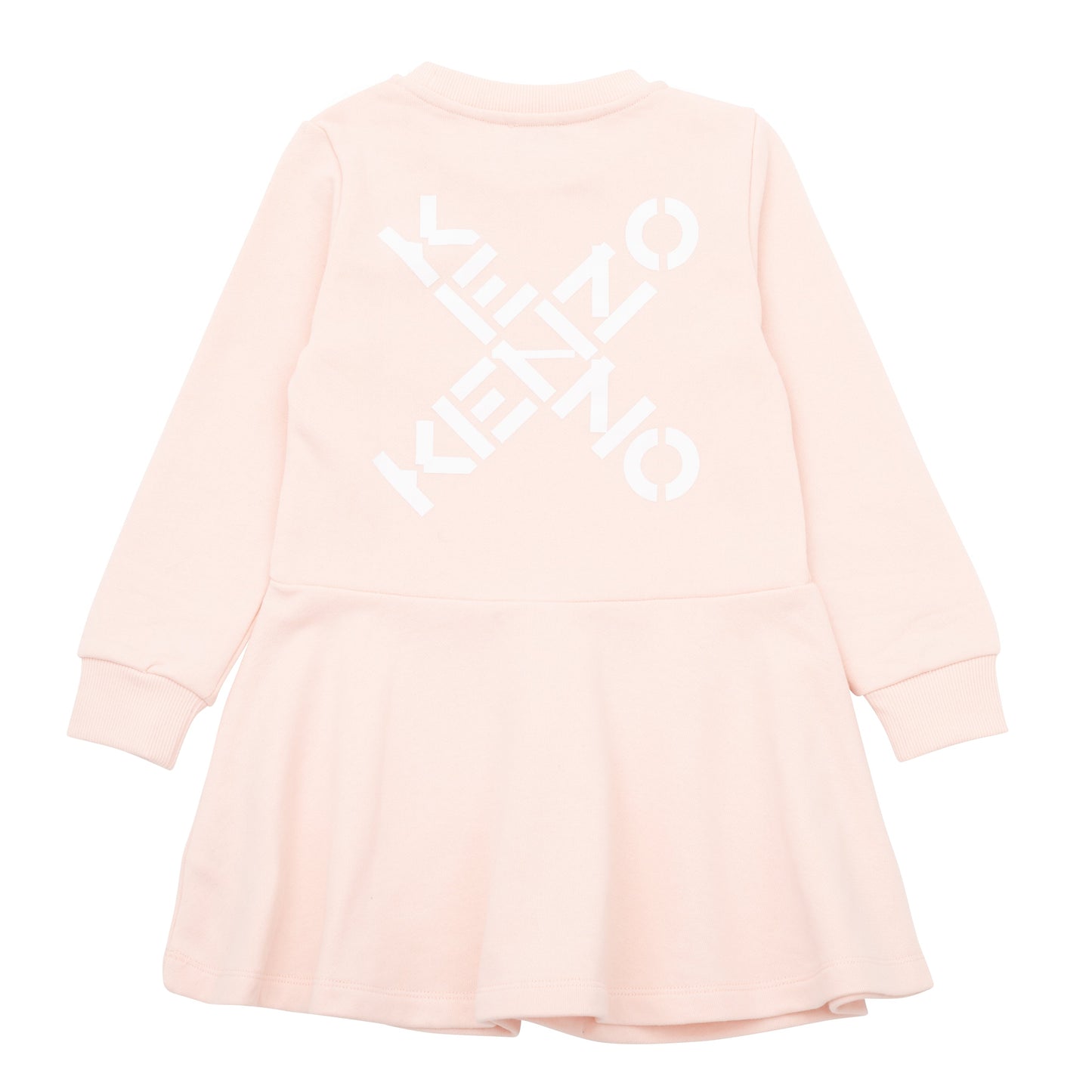 女童粉色Logo棉连衣裙
