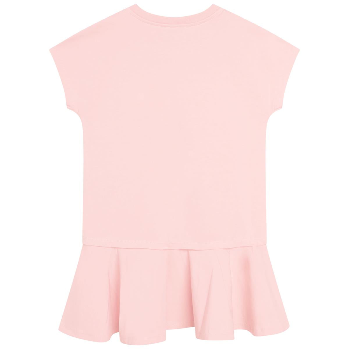 女童浅粉色Logo连衣裙