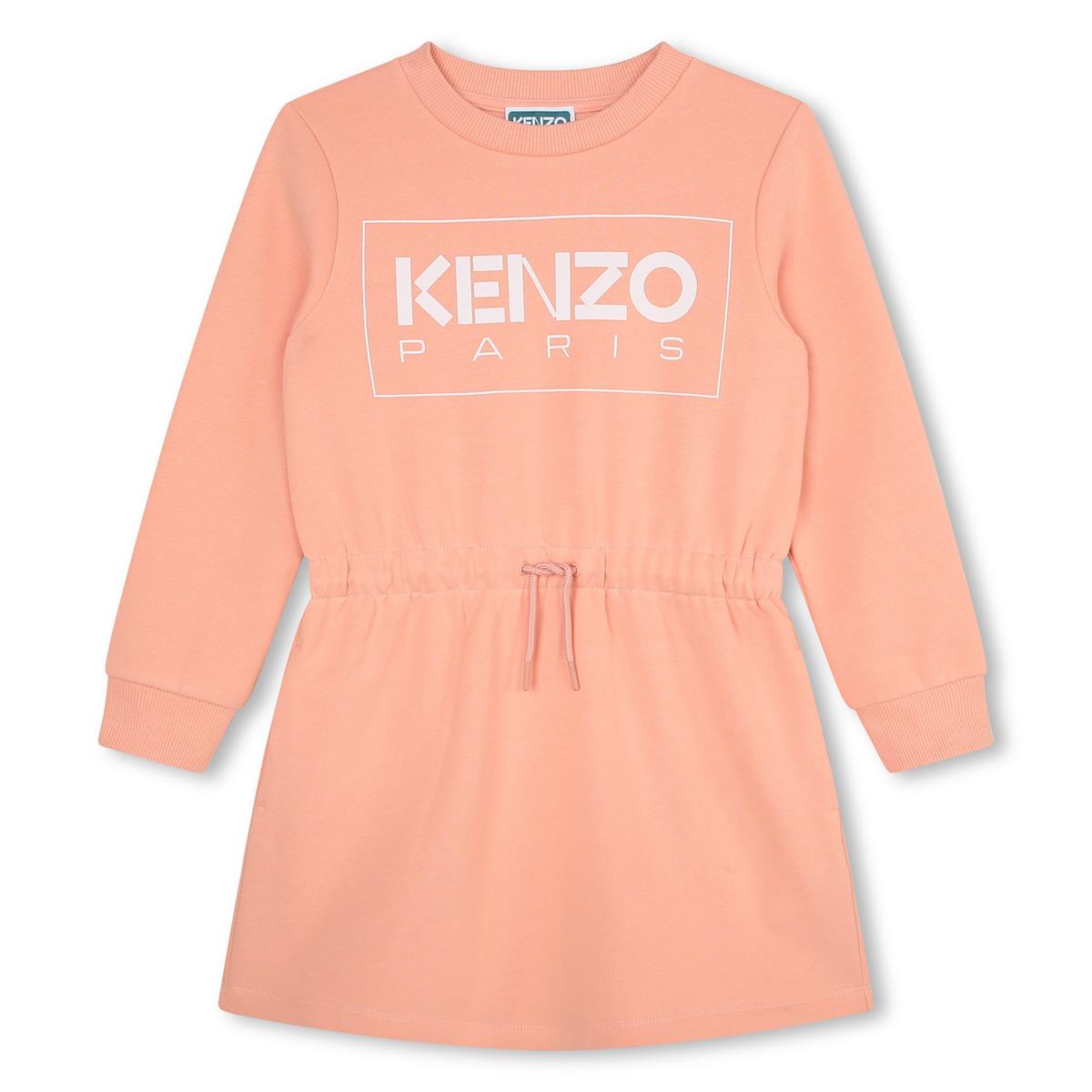 女童粉色Logo棉连衣裙