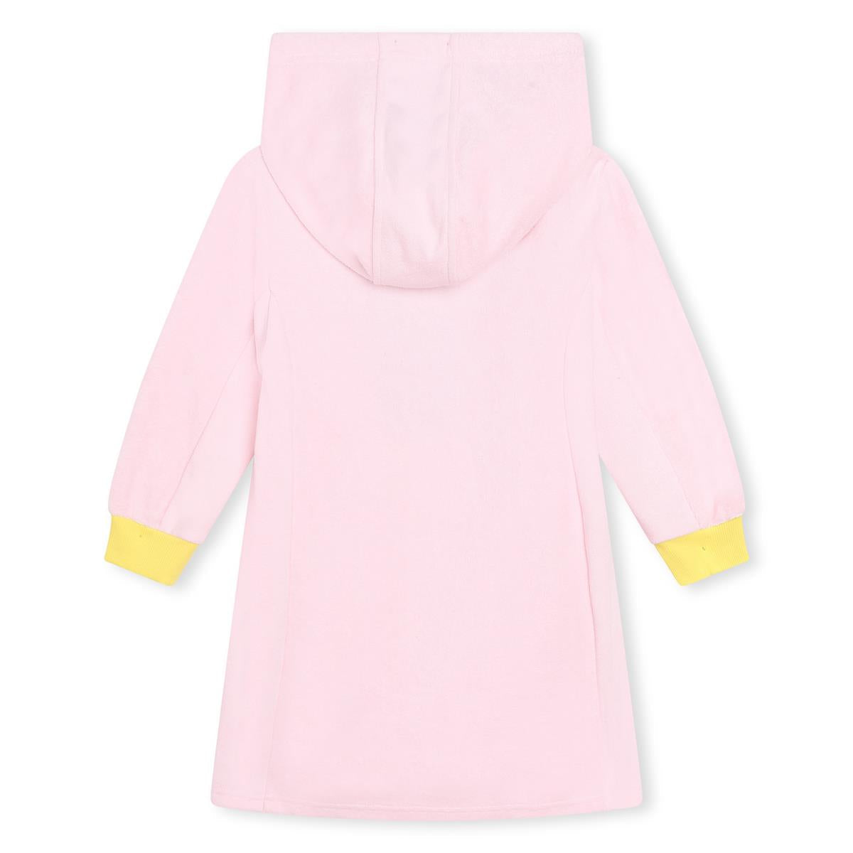 女童粉色大象连帽连衣裙