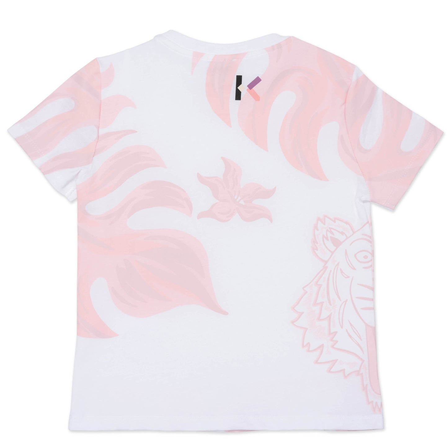 女童白色Logo棉T恤
