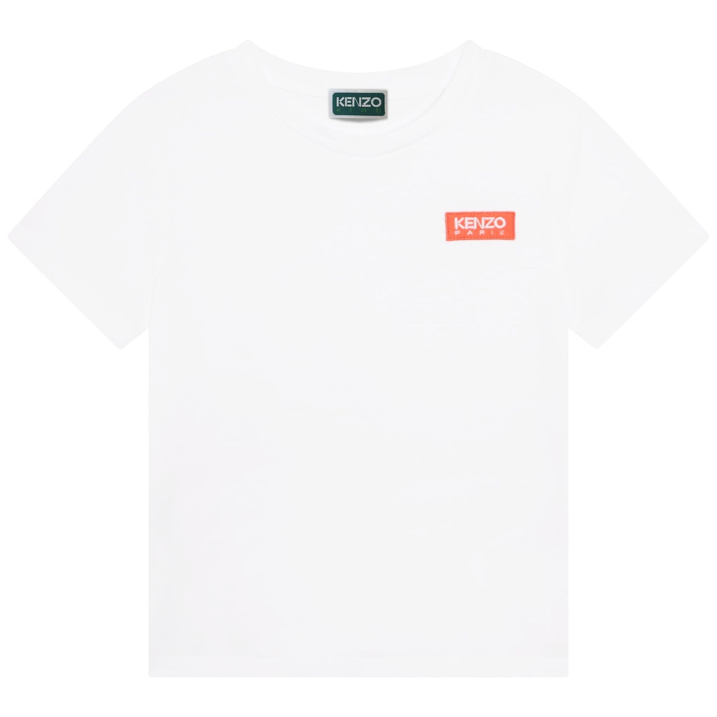 女童白色Logo棉T恤