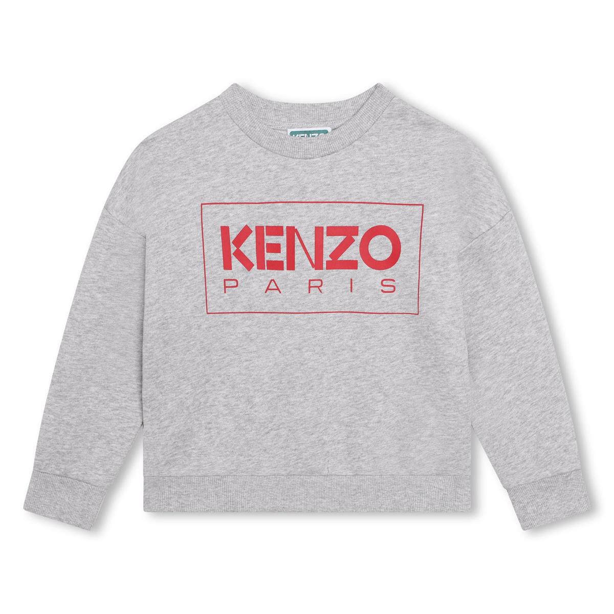 女童灰色Logo棉卫衣