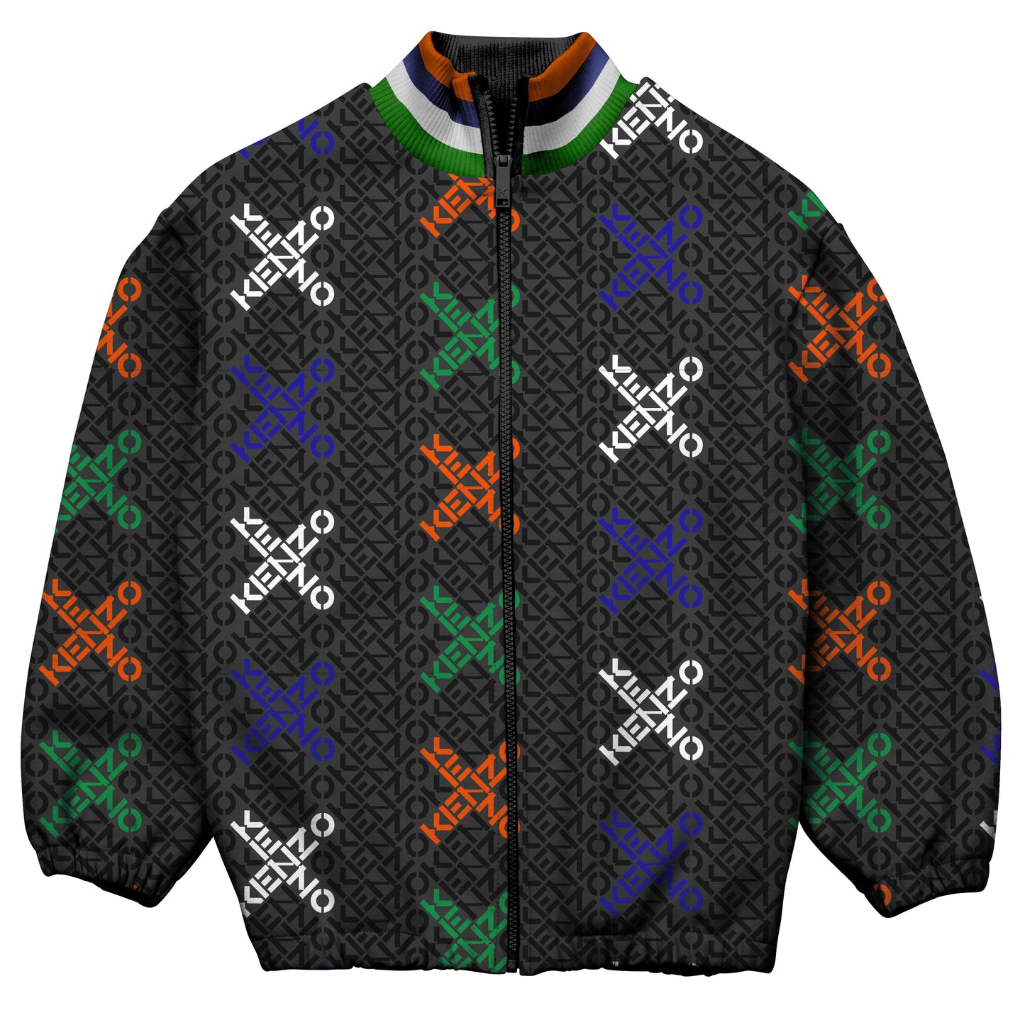 男童深灰色Logo拉链夹克