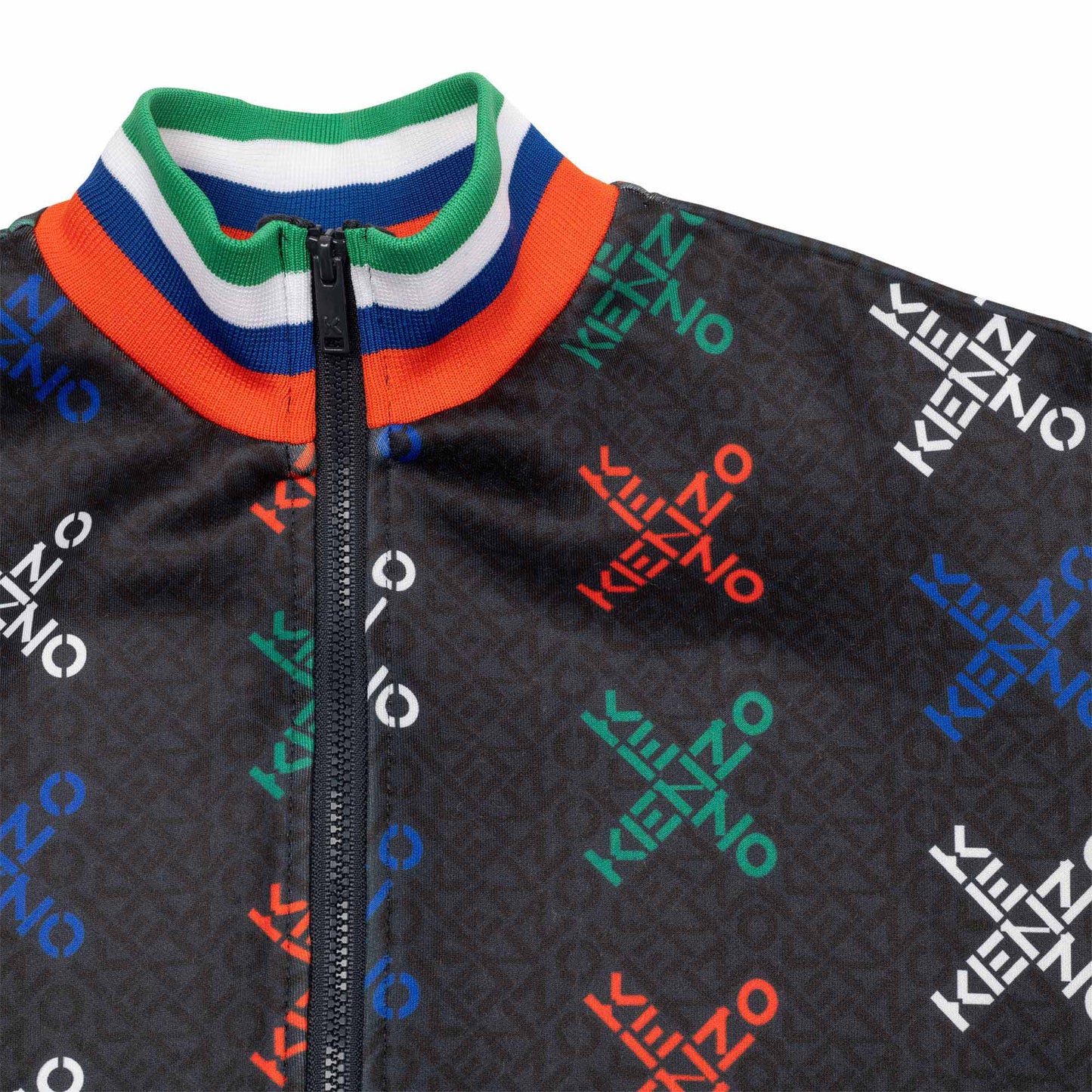 男童深灰色Logo拉链夹克