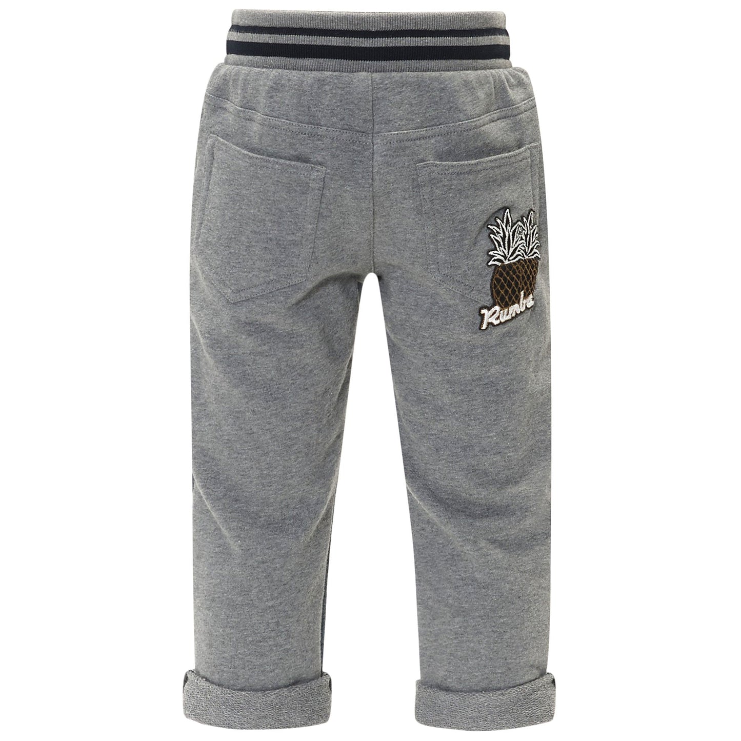Boys Blue Cotton Jersey Trousers