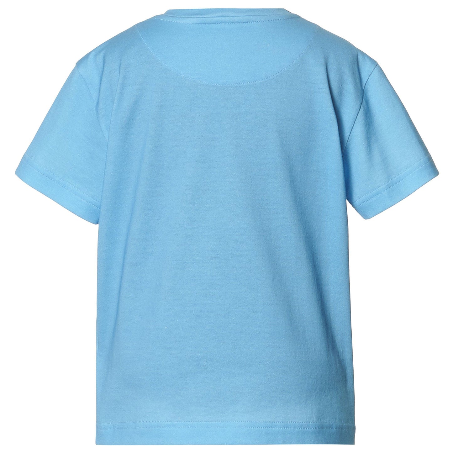 Boys Light Blue Tree Printed Trims T-shirt