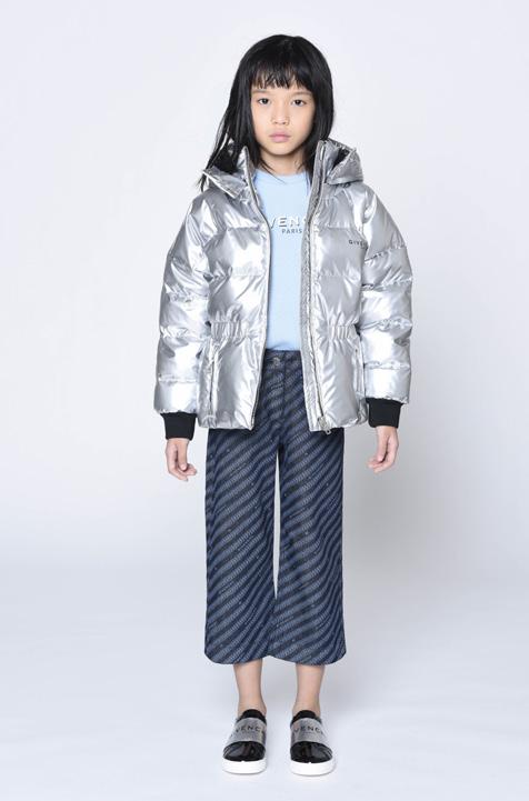 女童蓝色Logo棉卫衣
