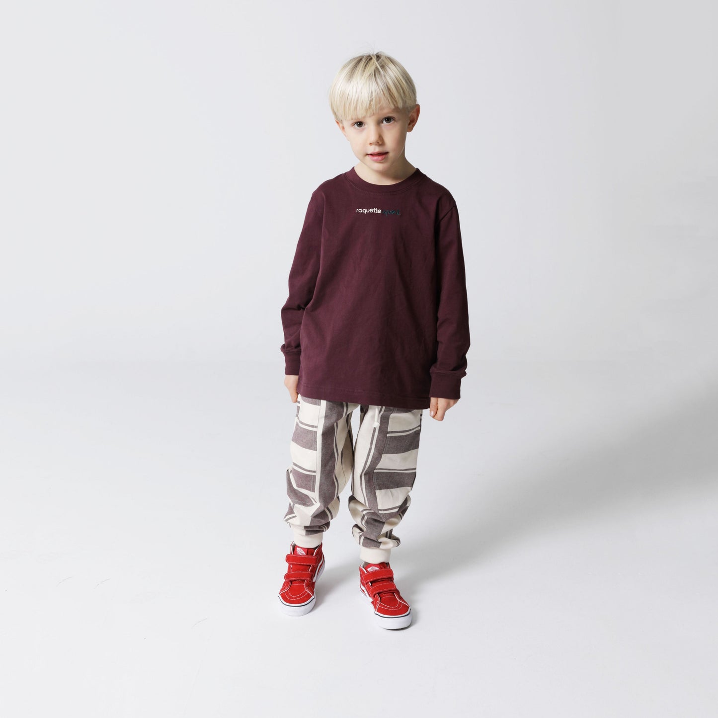 儿童紫色Logo棉T恤