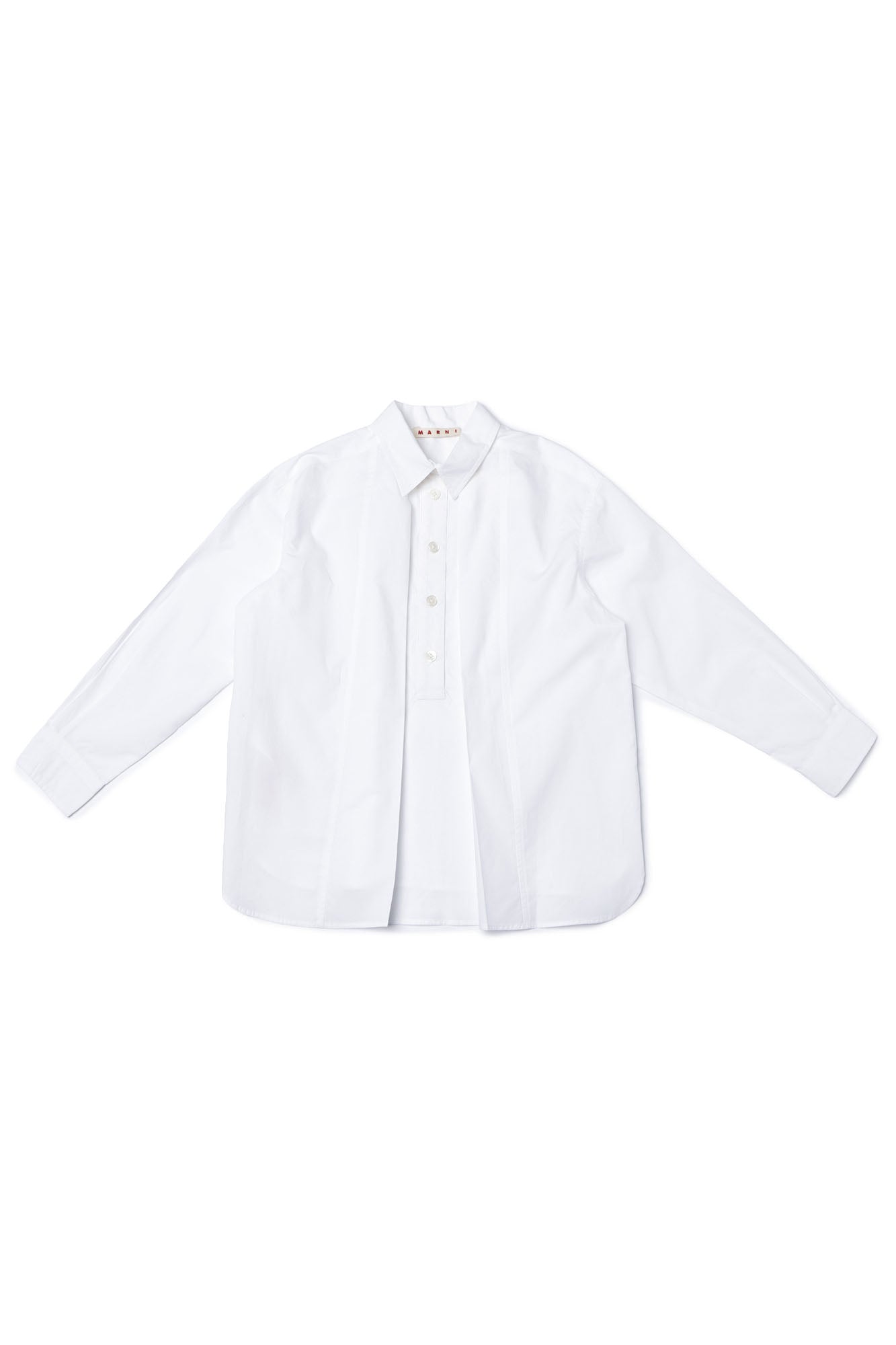 Girls White Cotton Shirt