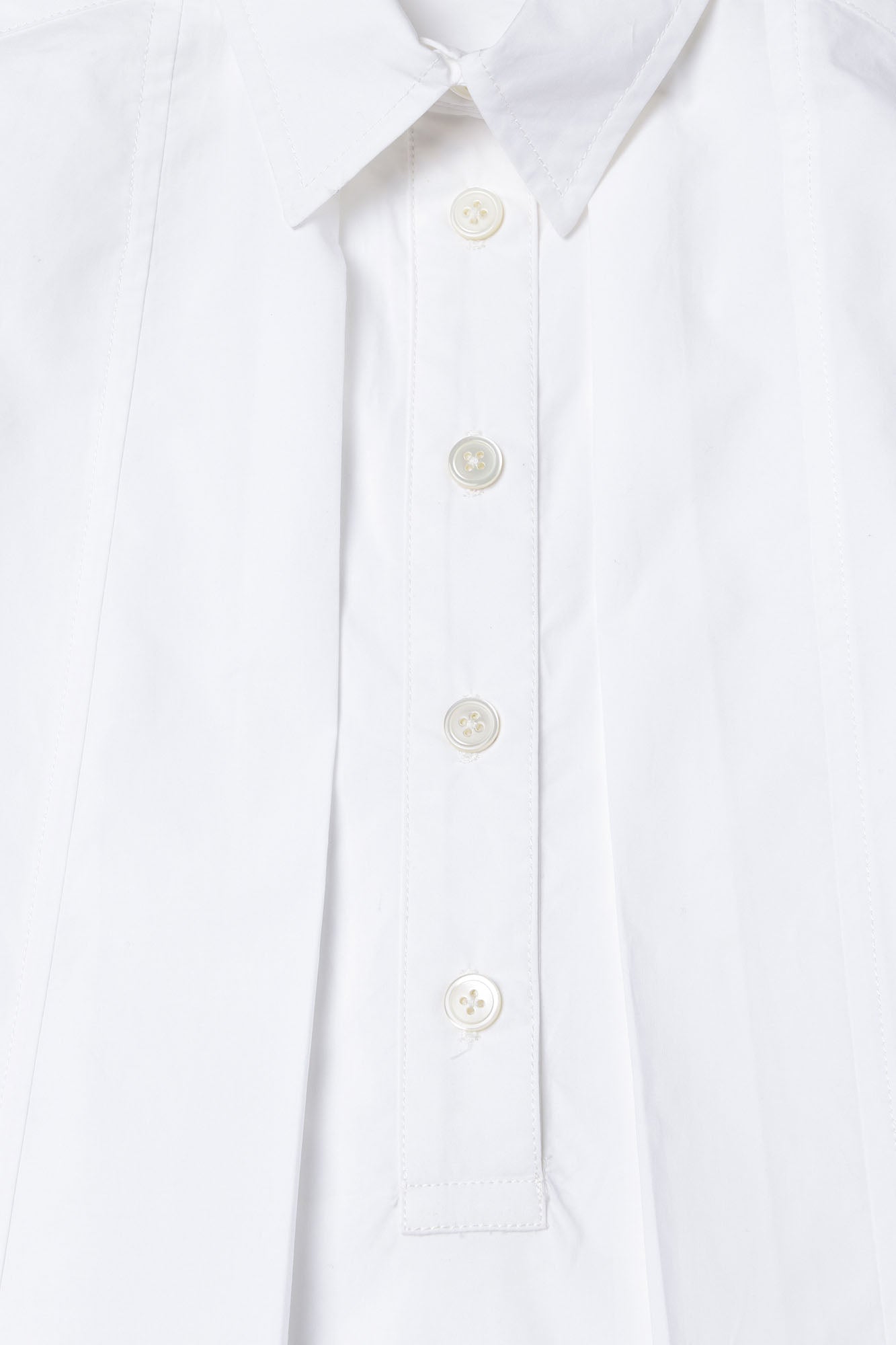 Girls White Cotton Shirt