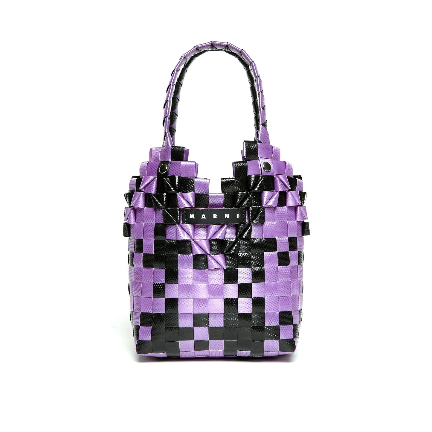 女童紫色Logo手提包