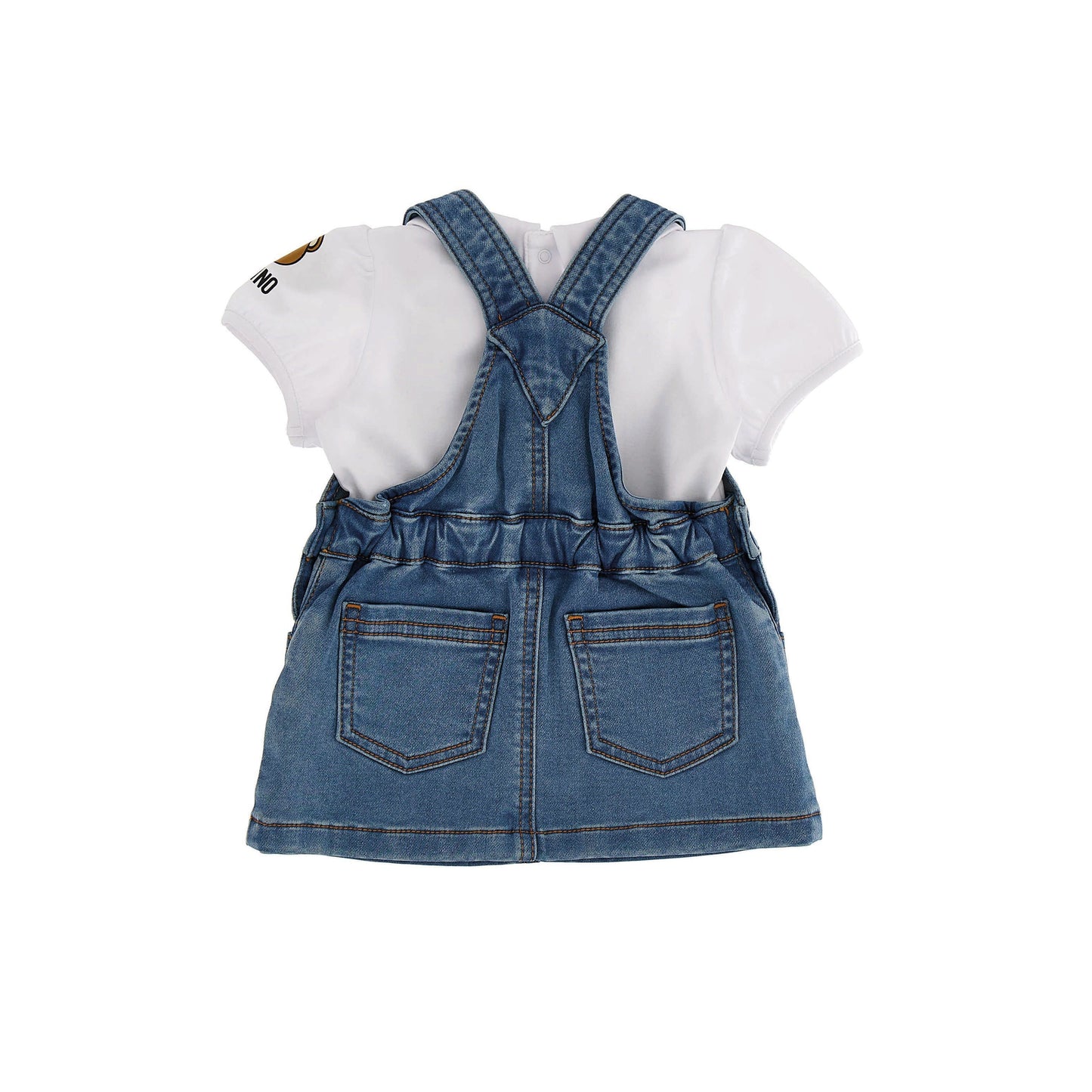 女婴蓝色牛仔短裙套装