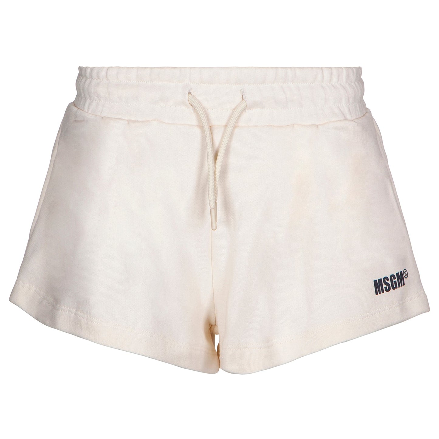 女童白色Logo棉短裤