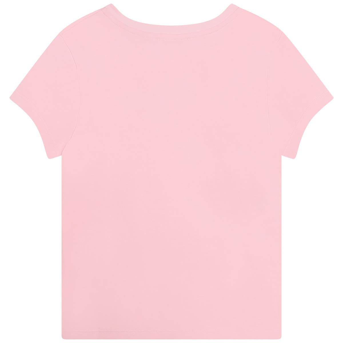 女童粉色Logo T恤