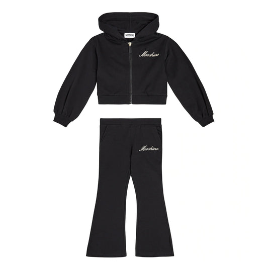 女童黑色棉套装