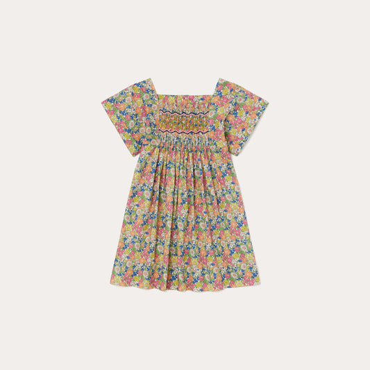 女婴彩色碎花连衣裙