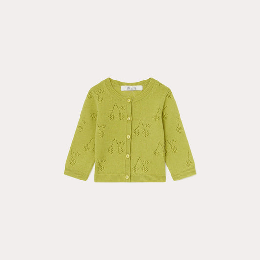 婴儿绿色羊绒开衫