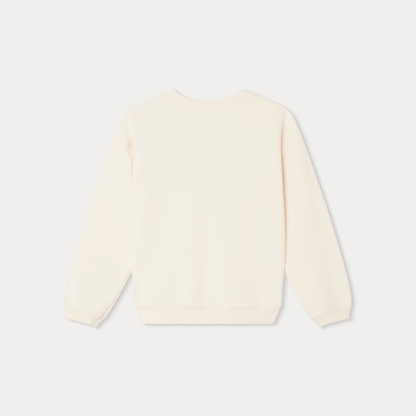 女童米白色Logo棉卫衣