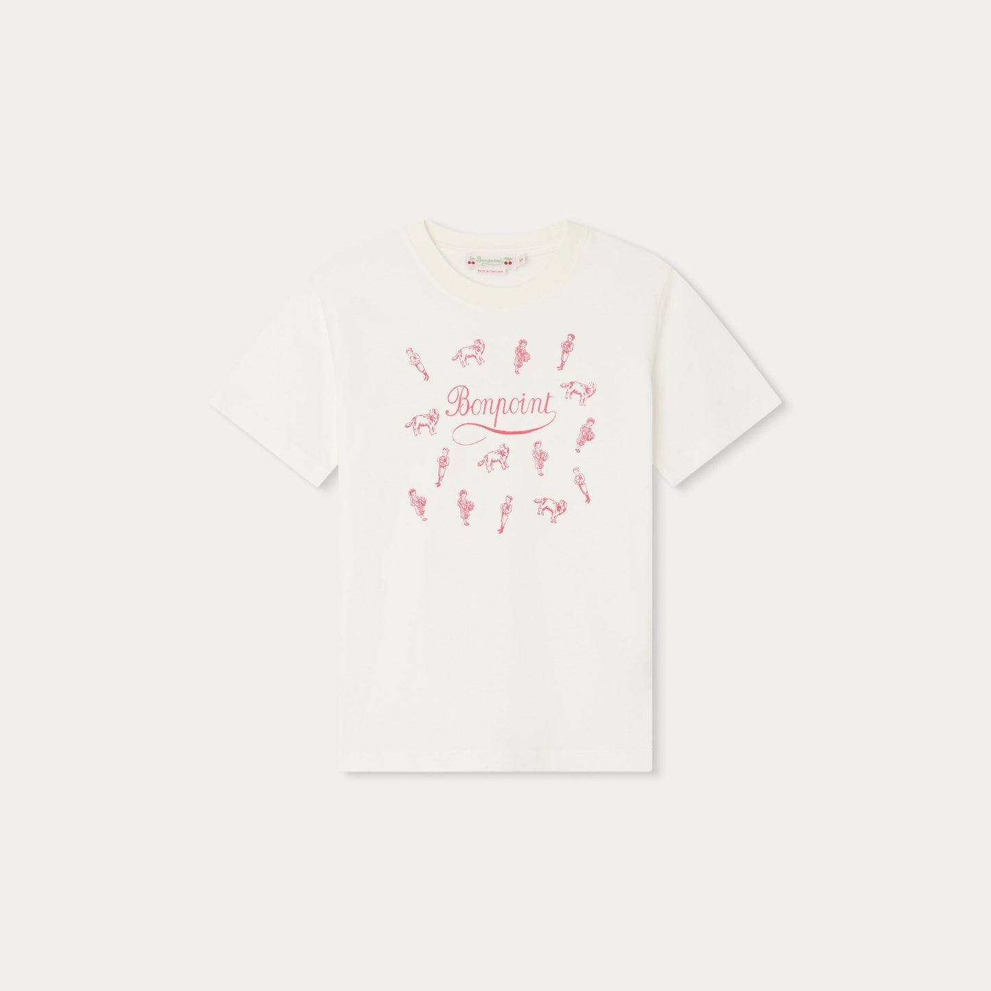 女童白色Logo棉T恤
