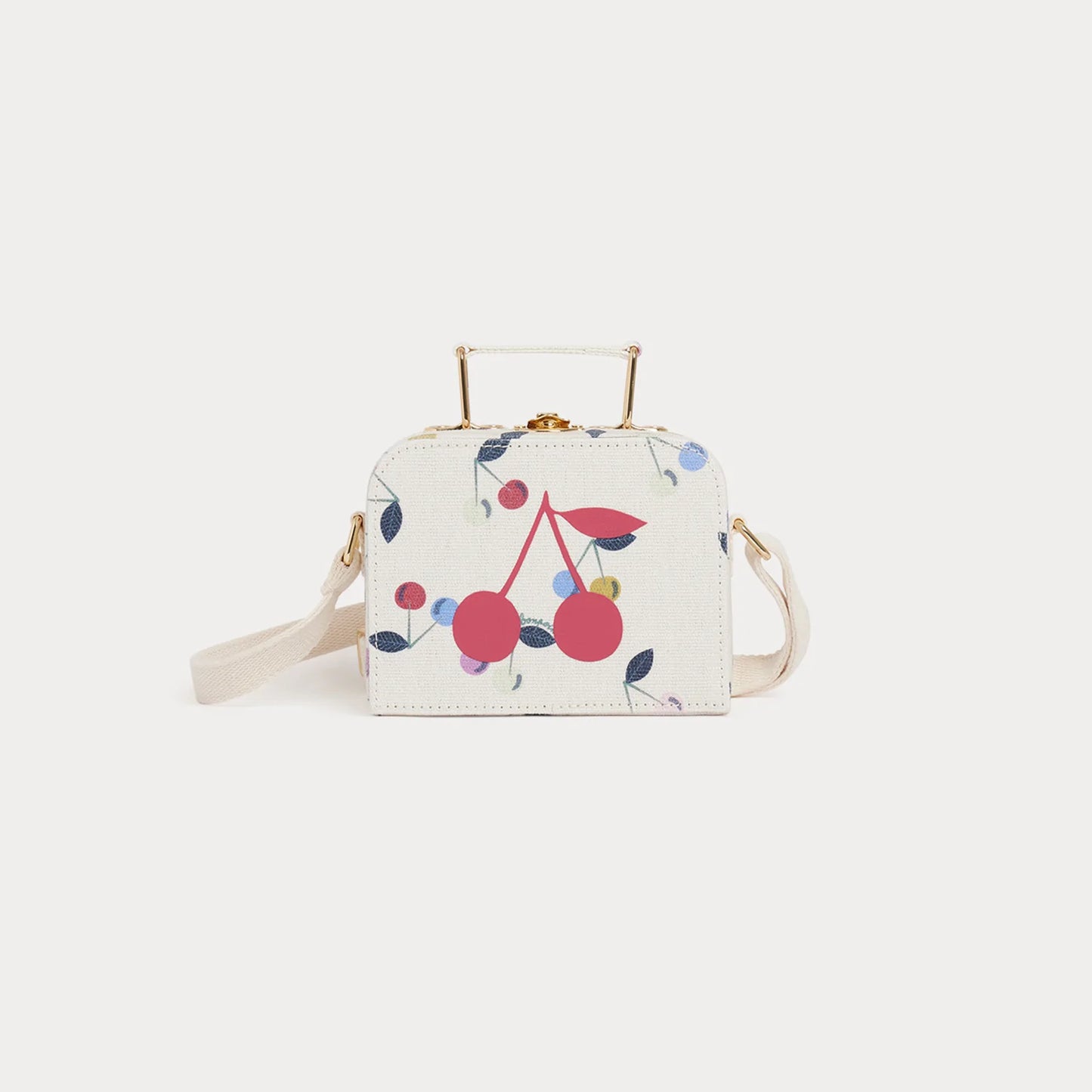 女童白色Logo手提包