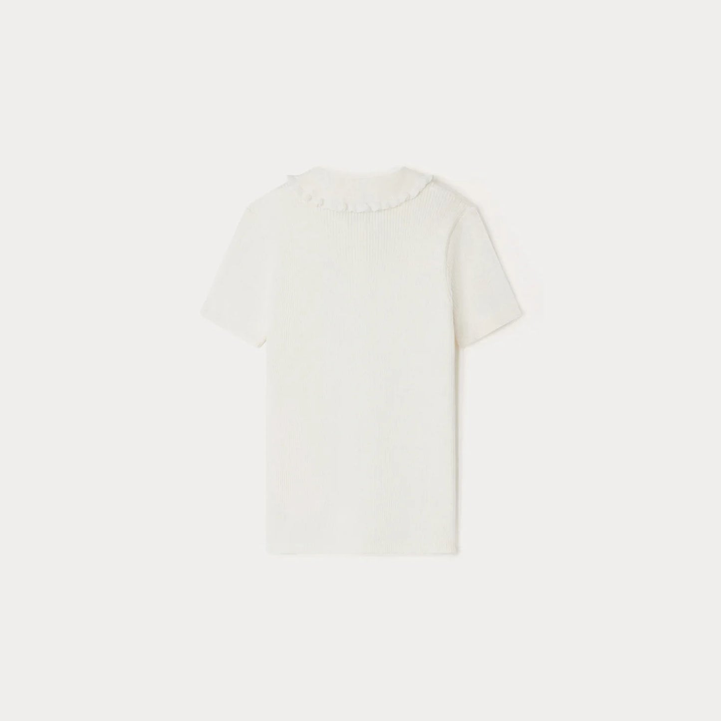 女童白色棉Polo衫