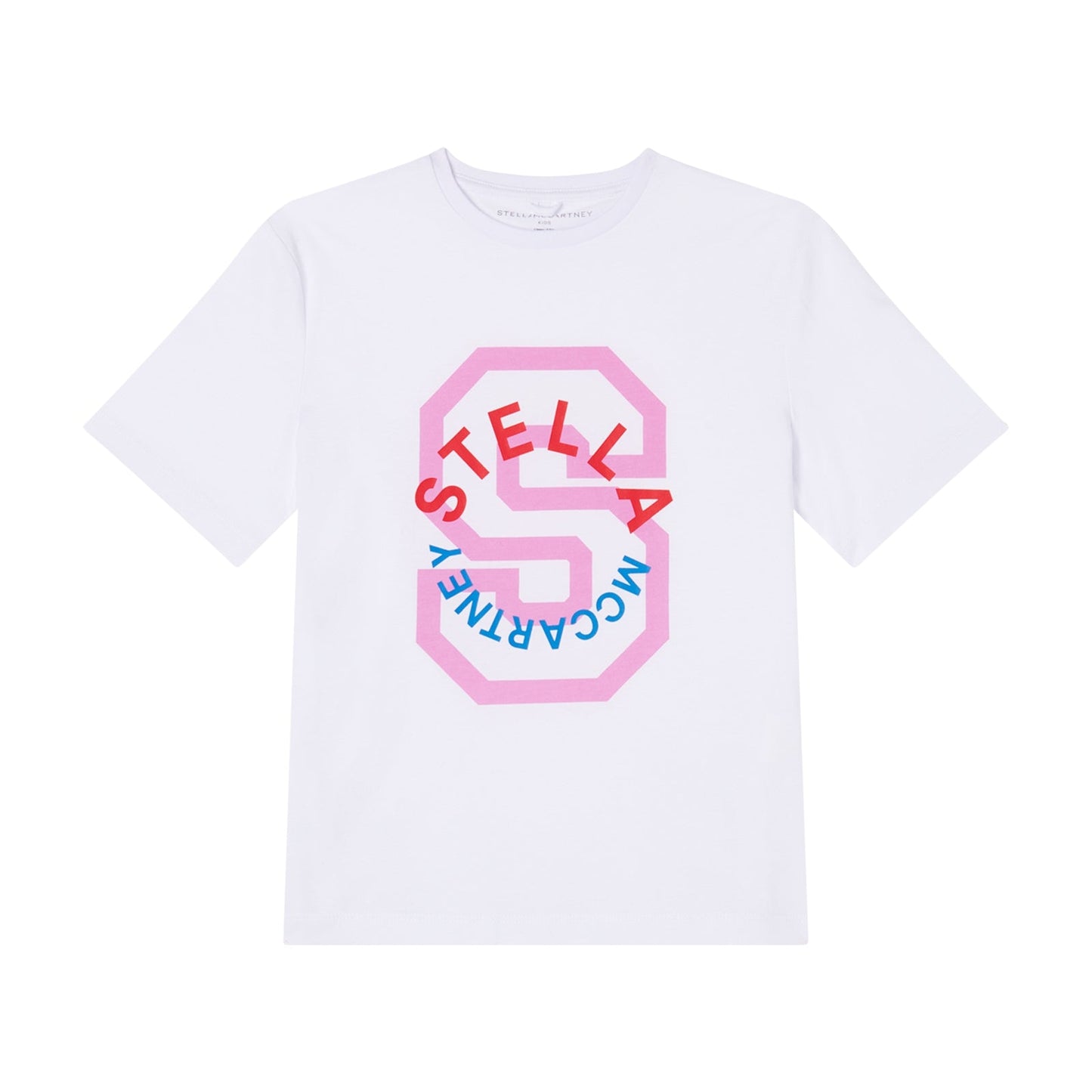 女童白色Logo棉T恤