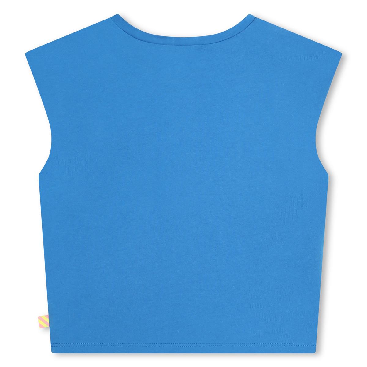 Girls Blue Cotton T-Shirt