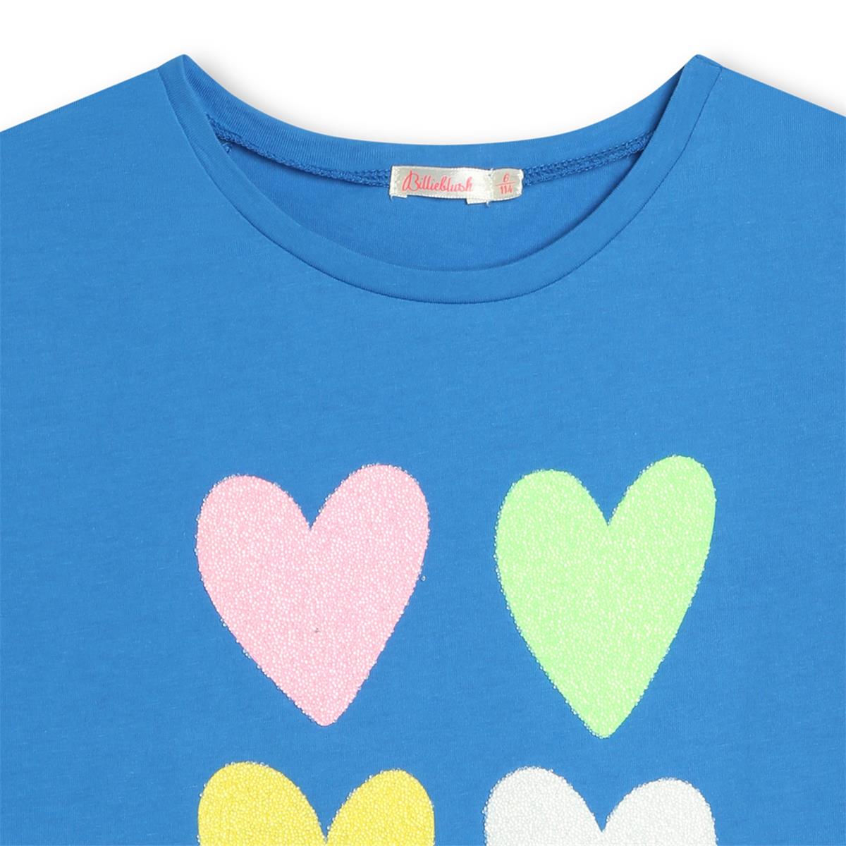 Girls Blue Cotton T-Shirt