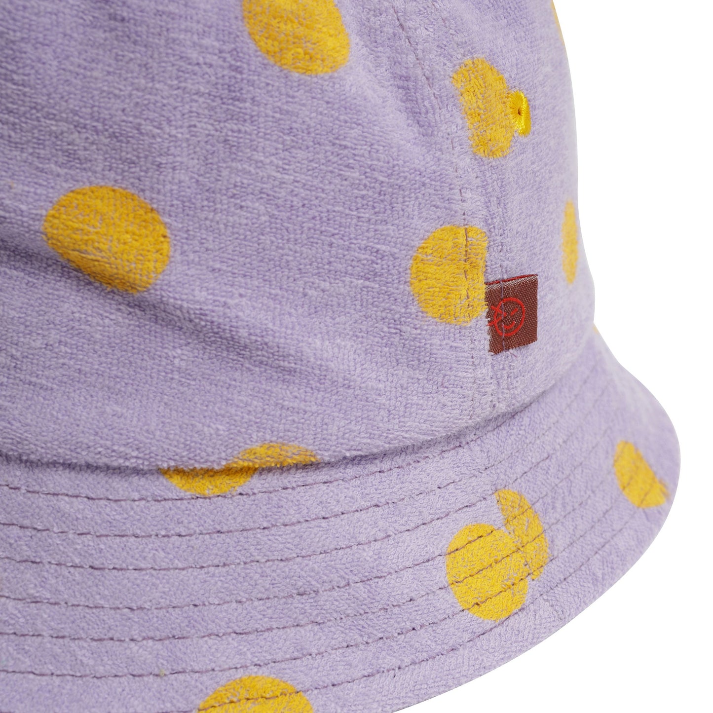 女童紫丁香圆点棉渔夫帽