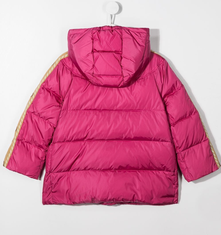 Girls Pink GG Padded Down Coat