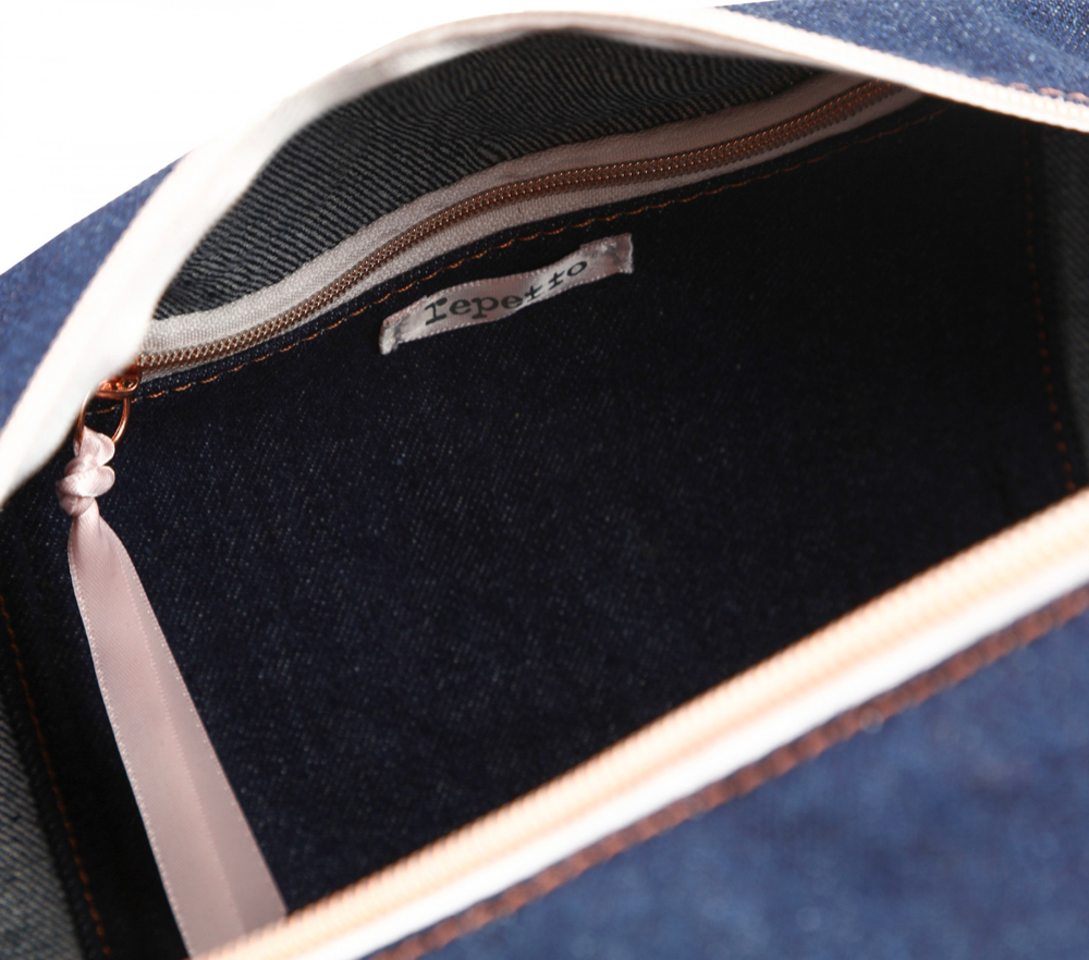 女童藏青色牛仔芭蕾舞包