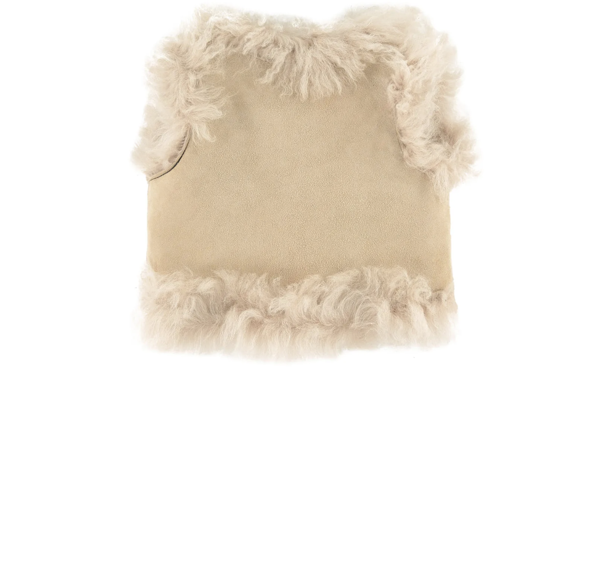 Baby Girls Natural Lamb Skin Waistcoat