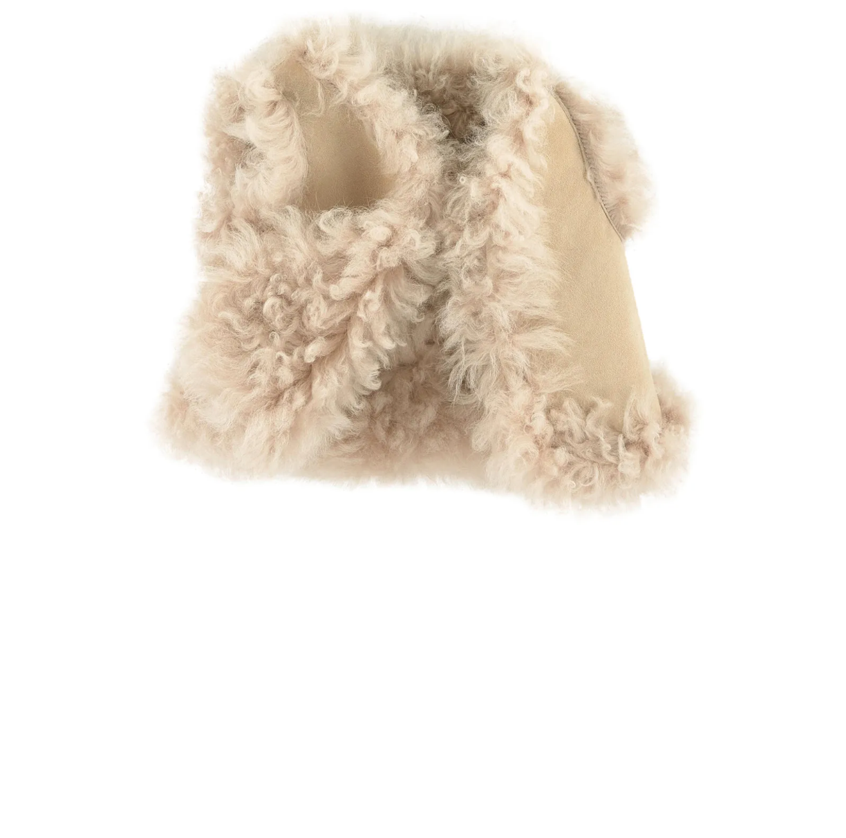 Baby Girls Natural Lamb Skin Waistcoat