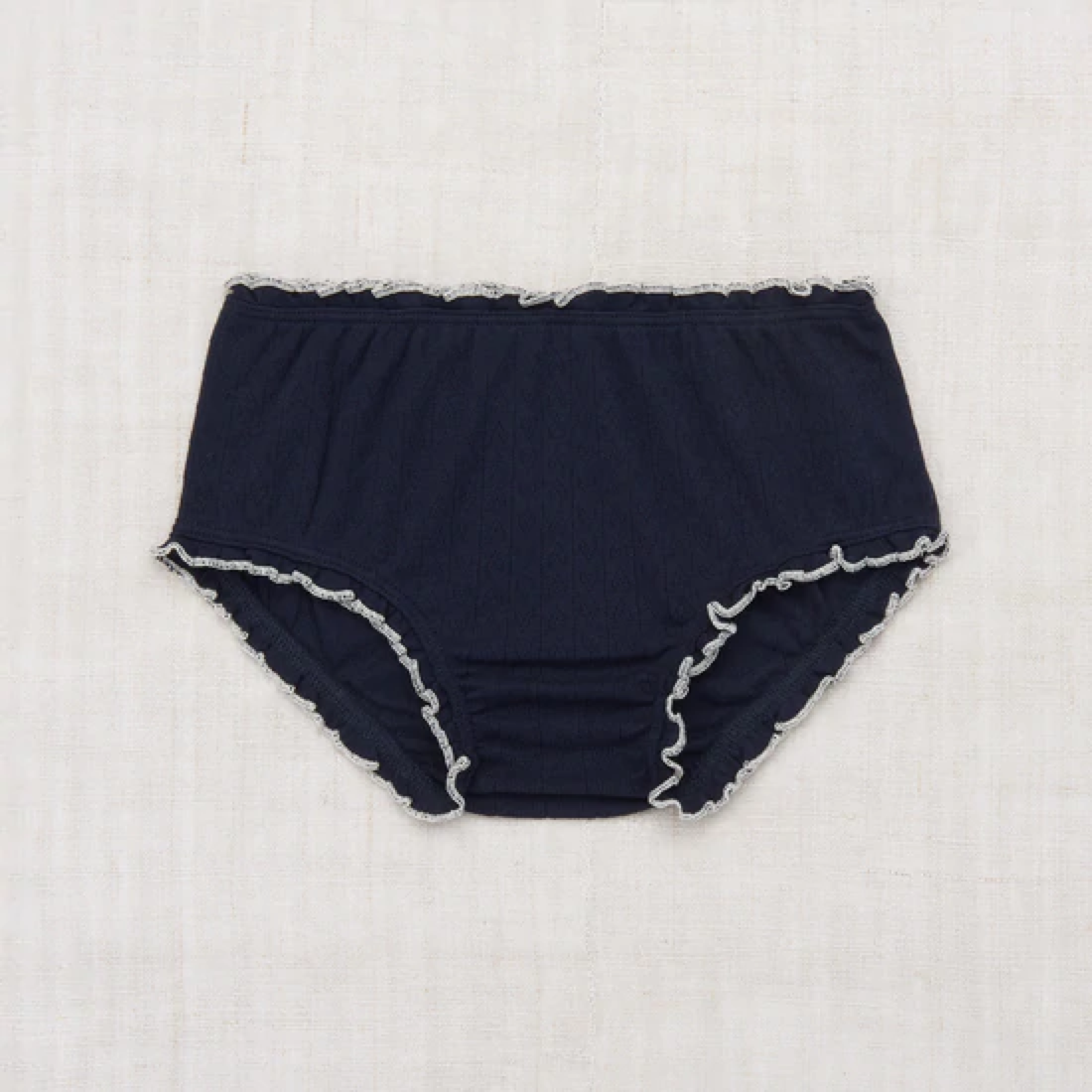 女童藏青色荷叶边三角裤