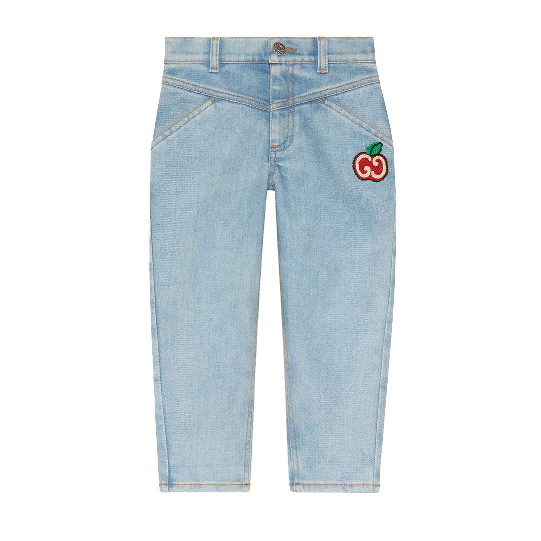 Girls Light Blue Denim Cotton Jeans