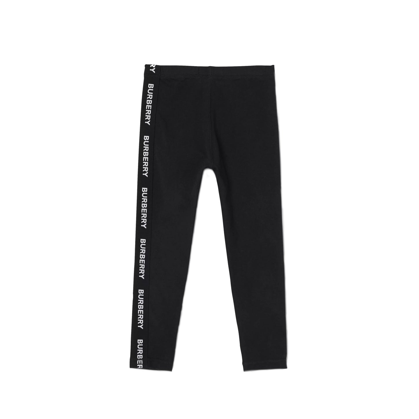 Girls Black Logo Cotton Trousers