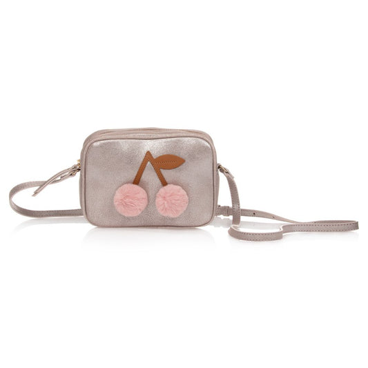 Girls Silver Cherry Bag