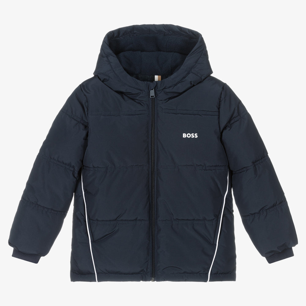 男童藏青色Logo棉服