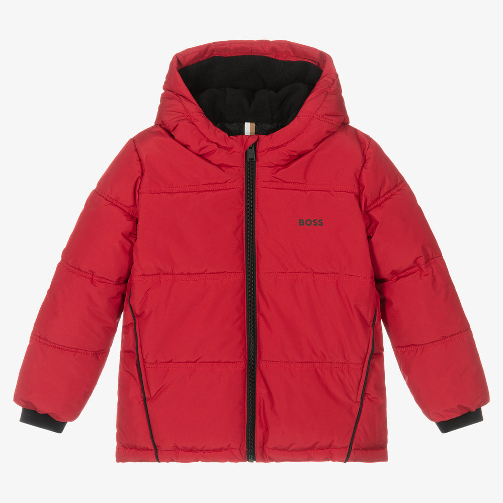 男童红色Logo棉服