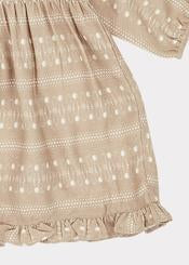 Baby Girls Chestnut Dotty Buzzard Dress